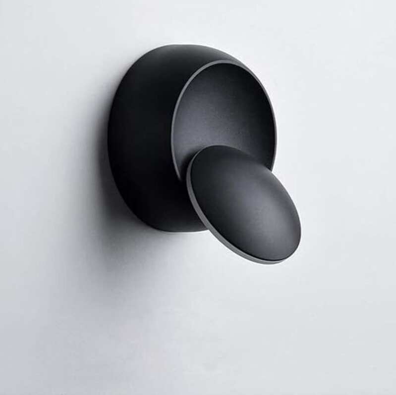 Appliques Murales Intérieur Blanc Chaud Lampe Murale Led 5w Moderne Applique Murale Blanc Chaud Créatif Eclipse 2 En 1 Fer Applique Murale Lampe Led (noir)