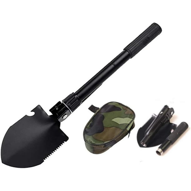 Pelle Et Pioche De Camping Pliantes Et Portables De Style Militaire, Petite Pioche Compacte Avec Étui De Transport, Outil Multifonction De Survie Pour Le Camping, La Randonnée, Le Trekking, Le Jardin