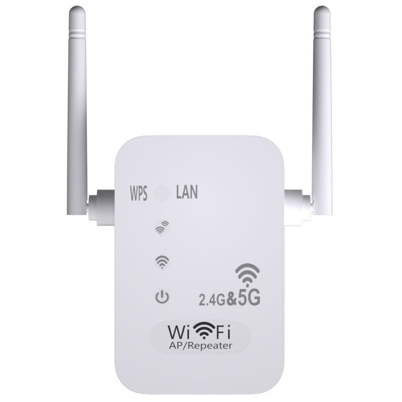 Repeteur Wifi Sans Fil 5g + 2.4g 1200 Mbps Dual Antenna Amplificateur De Signal Extension Longue Portee