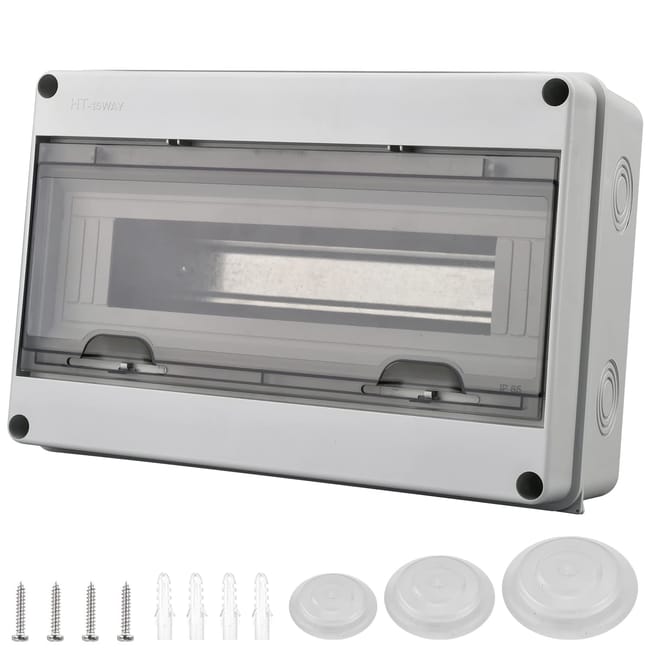 Coffret Electrique Etanche Exterieur Ip65, 15 Modules, Abs De Surface En Plastique, Boite De Boitier Etanche Electrique Exterieur, Armoire De Contrôle