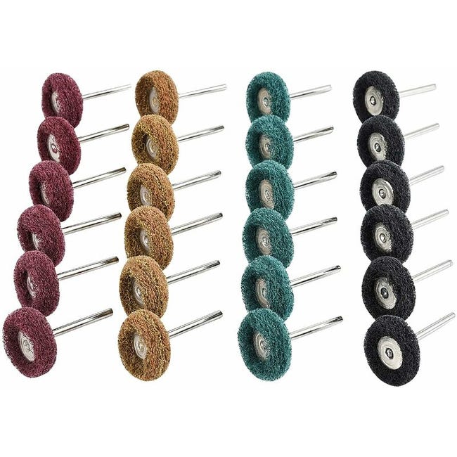 40 Pièces Kit Polissage Perceuse, Accessoires Polissage Abrasif De 25mm Outils Rotatifs , Grain 80/150/240/300, Accessoires De Polissage