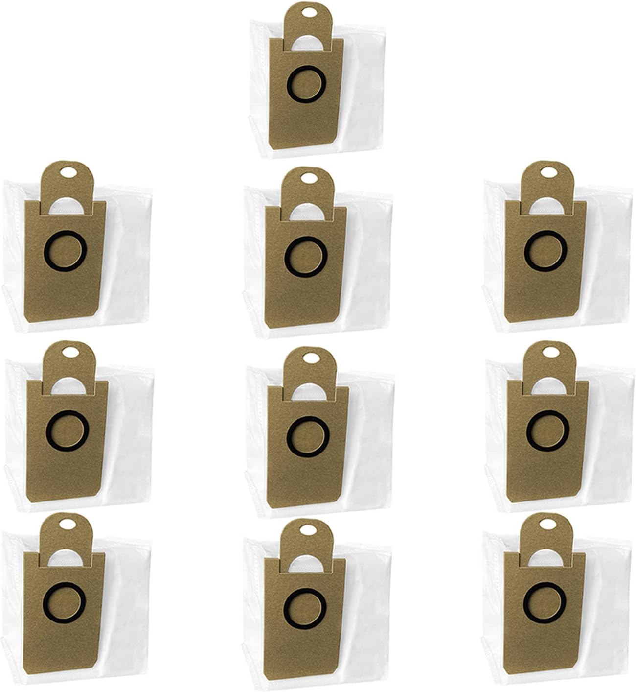 10 Stuks Vervangende Stofzakken - Geschikt Voor De Prosangnik M7pro Veegrobot - Lubluelu Sl60d /s9/v980 Accessoires - Gebruiksvriendelijk - Grote Opbergruimte - Stofzuigeraccessoires - Wit, Houtkleur