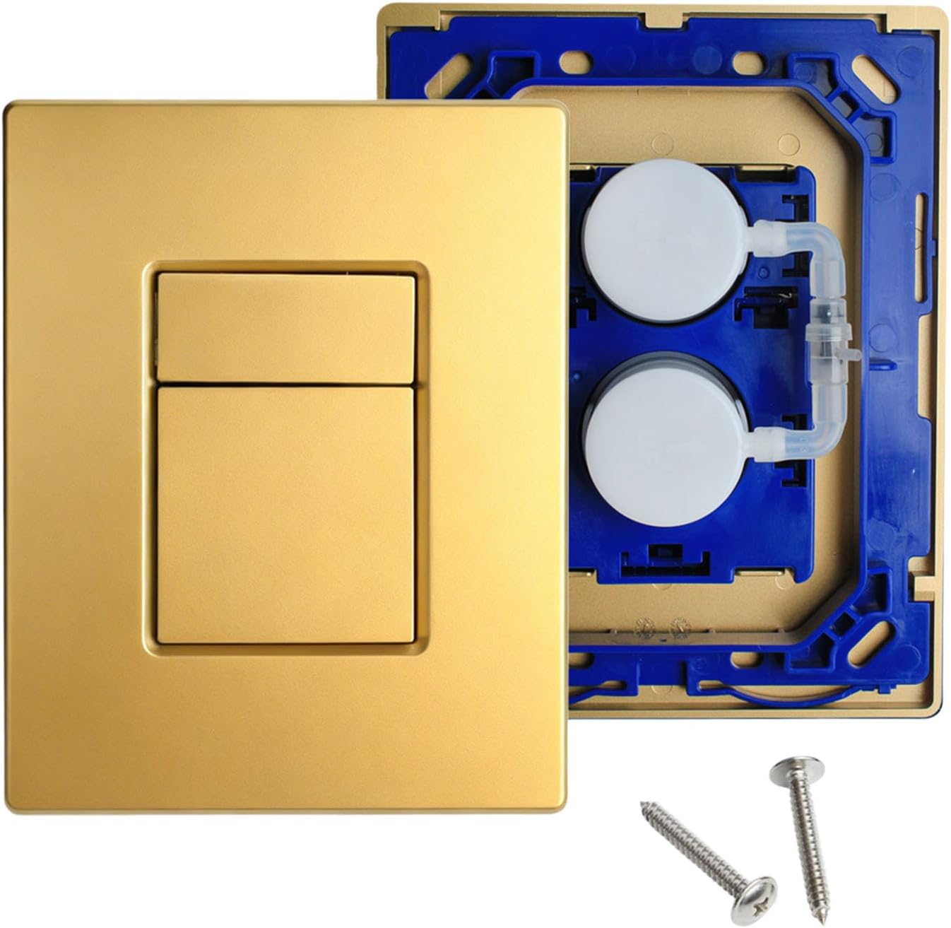 Plaque De Commande Wc Compatible Grohe Gd2, Pour Réservoir Encastré 38732 / 38966, Bouton Pneumatique Double Chasse，or