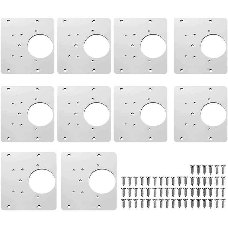 Lot De 10 Plaques Pour Réparation De Charnière Armoire Avec Vis Kit Pour Réparation De Charnière Et Acier Inoxydable