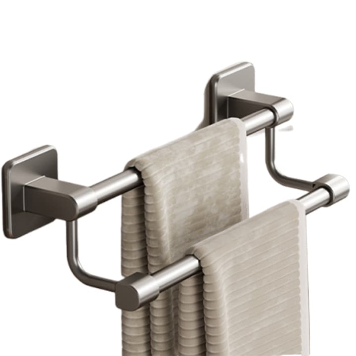 Suport Prosoape Baie, Design Economisitor De Spatiu, Aluminiu, Montare Pe Perete, Bara Pentru Prosoape Single-pole