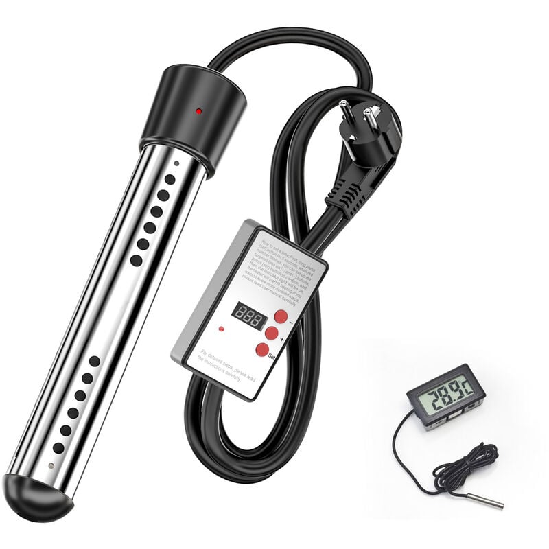 Chauffe-eau Instantané Chauffe-eau De Piscine Chauffe-eau Portable(26050mm - Noir) Adapté Seaux Aux Bassins - 2500w