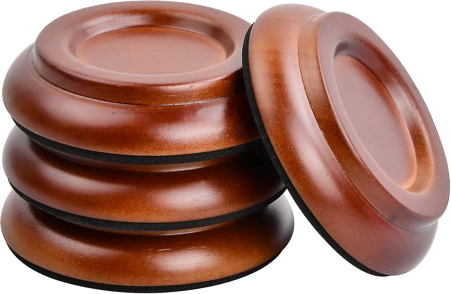 Ensemble De 4 Dessous De Verre Pour Piano, Patins En Bois Pour Pieds De Piano, Protections De Sol Avec Amortisseurs En Mousse Pour Pianos Droits
