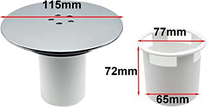 Vidange De Douche - 90 Mm/115 Mm - Trou De Vidange De Remplacement Facile À Installer - Finition Chromée - Débit Rapide - Couvercle De Vidange De Douc