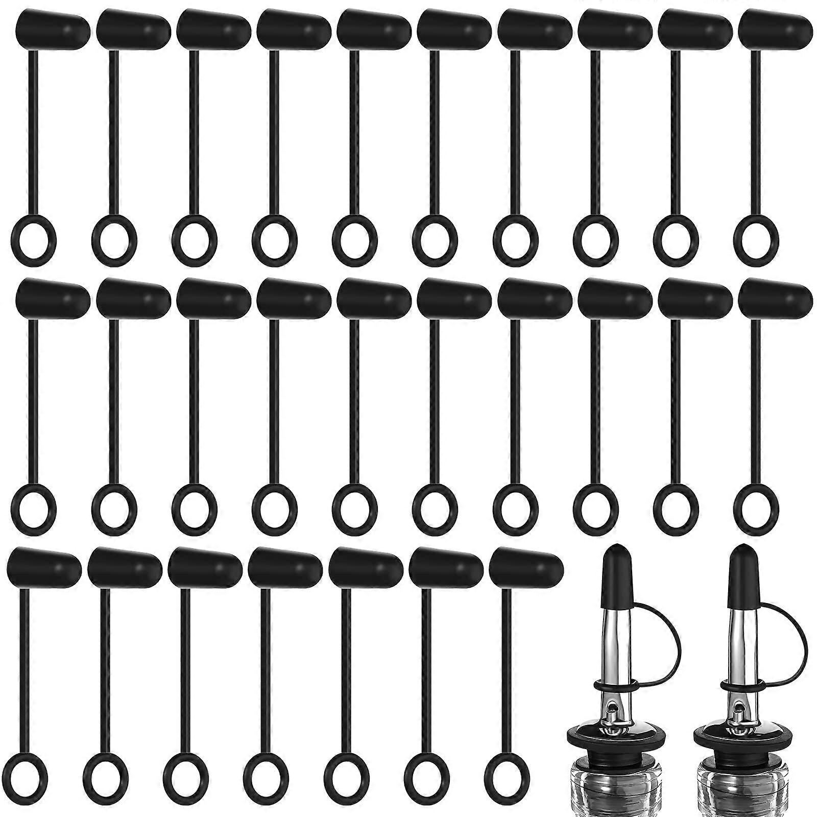 100 Bouchons Anti-poussière Pour Becs Verseurs, Bouchons Anti-poussière À Capuchon Pour Becs Verseurs, Capuchons En Caoutchouc Pour Becs Verseurs De Bouteilles D'Huile D'Olive Et De Liqueurs