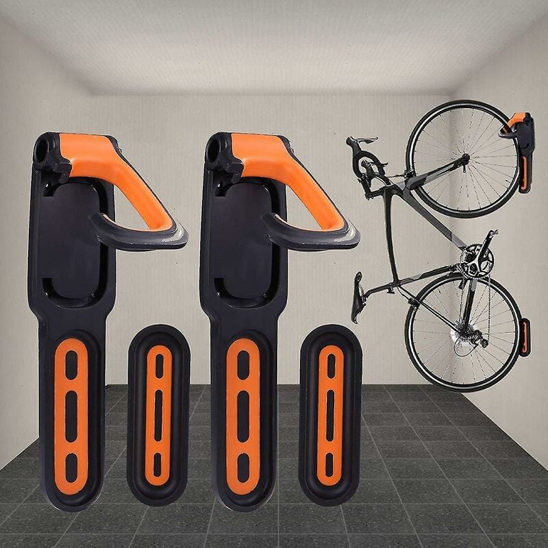 Porte-vélos Enduit De Caoutchouc Support Mural Pour Vélo 2 Supports Muraux Pour Vélo Utilisation Intérieure Et Extérieure
