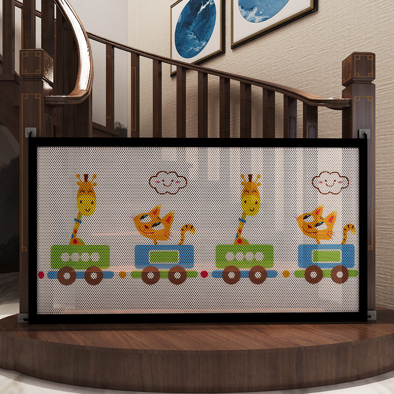 Choyclit Barrière De Sécurité,barrière De Sécurité Extensible Imprimée Pour Bébé (l134cmh85cm), Barrière De Sécurité Améliorée Pour Escaliers, Barrière De Sécurité Amovible Pour Enfants Dans Les Escal