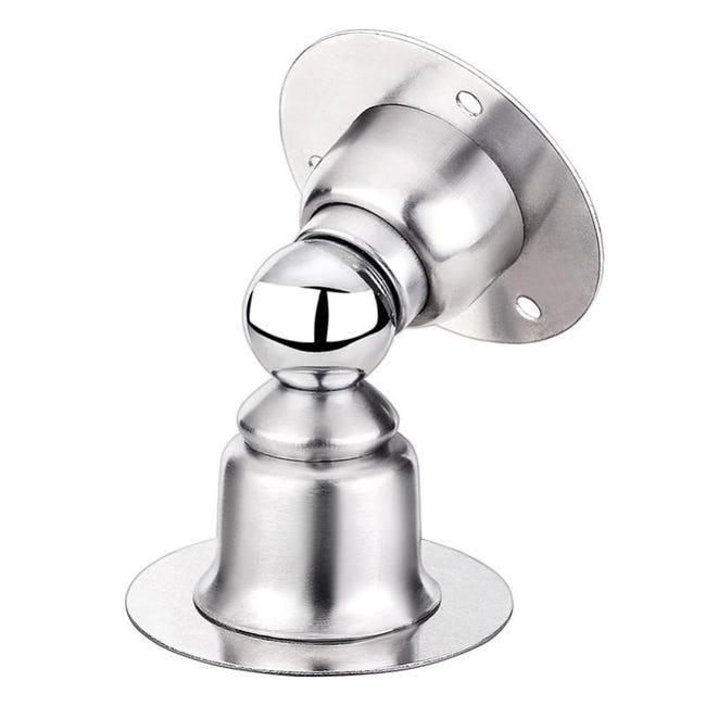 Promotion, 2 Butées De Porte Magnétiques, Acier Inoxydable Avec Ruban Adhésif Double Face 3m Ou Vis - Inutilisable Pour Le Fourrage / Fourrage (acier Brossé)