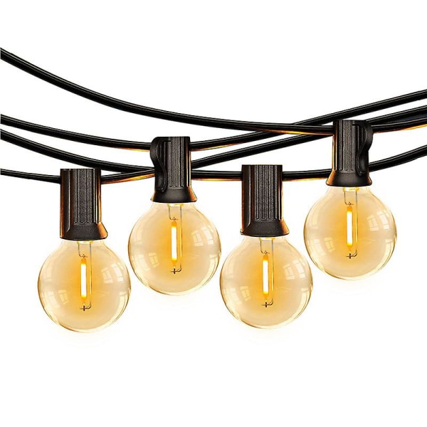 Guirlande Lumineuse G40 E12 Blanc Chaud 7,62 M, 25 Lampes, Conforme Aux Normes Européennes