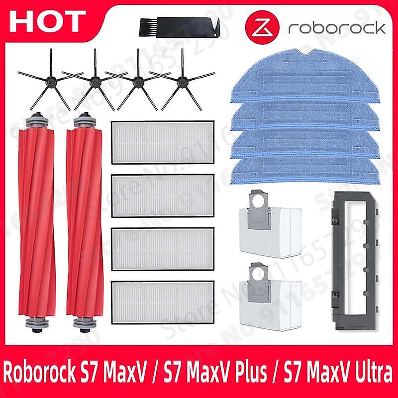 Pièces Détachées Pour Aspirateur Robot Roborock S7 Maxv, S7 Maxv Plus, S7 Maxv Ultra G10 : Brosse Latérale Principale, Filtre Hepa, Sac À Poussière. Accessoires Pour Aspirateur Robot