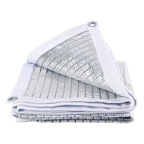 D'Ombrage, Toile Solaire Réfléchissante, Filet Pour Toit De Voiture, Filet Solaire Compact Pour Pergola De Jardin Avec Bords Blancs, Argent, 1x3m