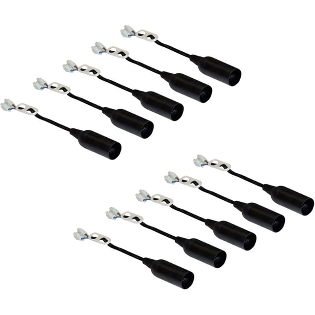 LM 990014 - Lampenfassung, E14, Baupendel, schwarz, 10er-Pack