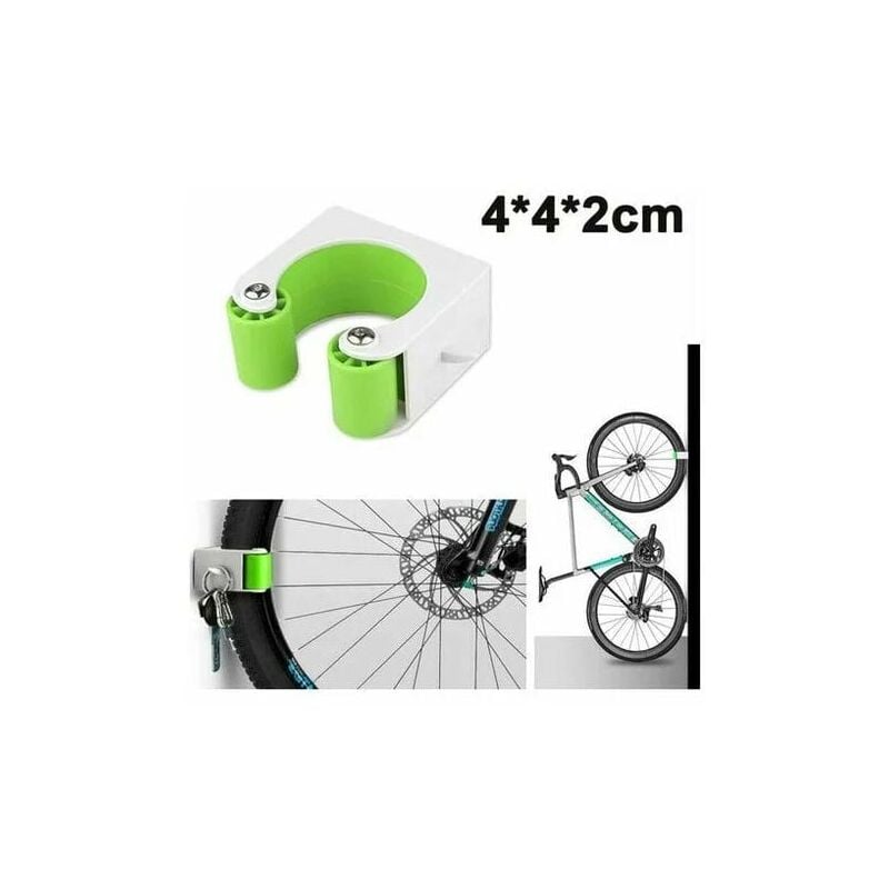 Lots De 3 Boucle De Stationnement De Vélo Support Mural Vtt Vélo De Route Support De Rangement Vertical Clip Support De Vélo Présentoir Boucles Vtt Vélo, Vert-442cm
