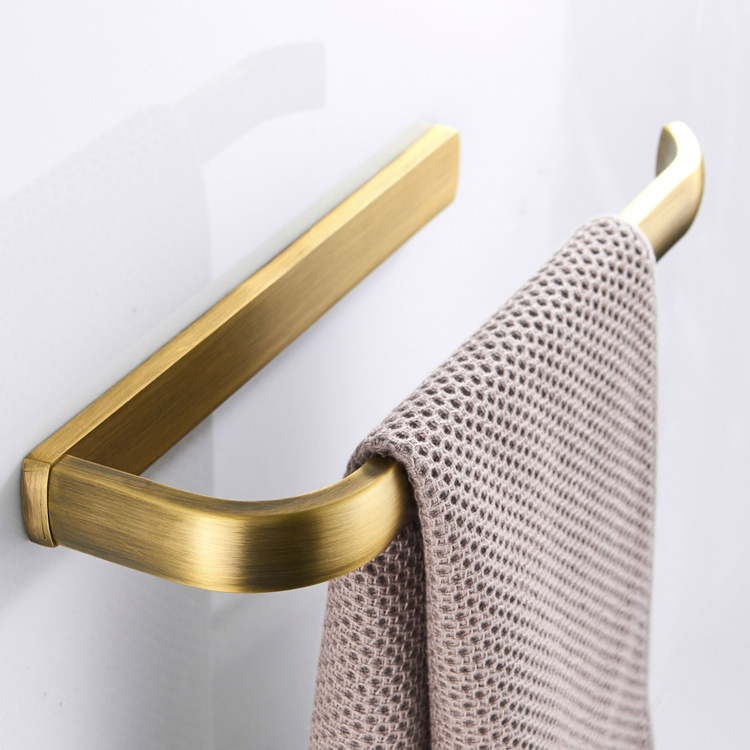 Barre Porte-serviettes En Laiton Pour Salle De Bain En Or Brossé, Porte-serviettes Mural Antirouille, Accessoires De Salle De Bain, Porte-serviettes