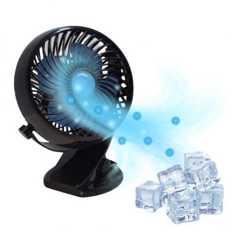 Venteo – Mini Ventilateur Portable Rechargeable – 3 Vitesses – Pince Antidérapante – Tête Rotative 360° – Autonomie Jusqu'à 8 Heures