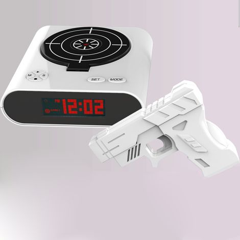 Créatif Paresseux Se Lève Cible Réveil Mini Étudiant Tir Infrarouge Numérique Led Réveil