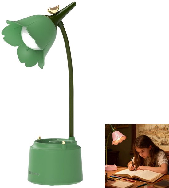 Dimbare Led-bureaulamp - Penhouderlamp - Leeslamp - Leeslampje Voor Boek - Bedlamp - Boeklamp - Telefoonhouderlamp - Leeslamp Met Oogbescherming - 3-kleurenmodusschakeling - Usb-oplaadbare Bedlamp - G