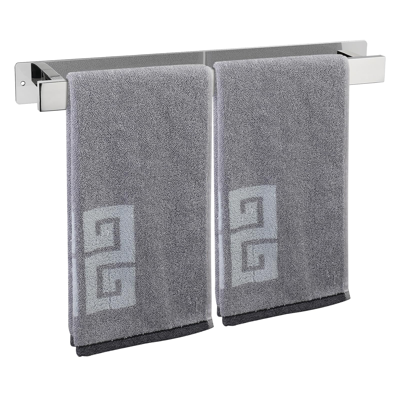 Porte-serviettes De Salle De Bain - Auto-adhésif Ou À Vis - Support Mural En Acier Inoxydable - Imperméable Et Antirouille - Convient Pour Salle De Bain, Camping-car, Cuisine (40 Cm, Chrome)