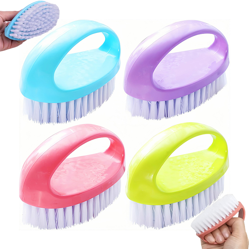 Lot De 4 Brosses De Nettoyage : Petite Brosse, Brosse De Nettoyage Ménager Multifonctionnelle, Brosse Souple Pour Chaussures, Idéale Pour La Salle De Bain, La Cuisine, Les Tapis Et Le Nettoyage Généra