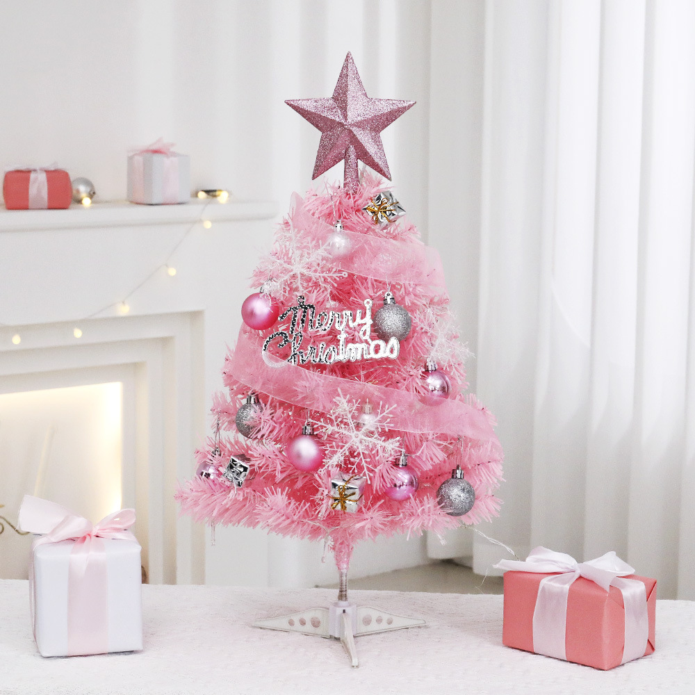 Tabletop Christmas Tree,45cm Height Artificial Pink Xmas Pine Trees With Plastic Stand,tabletop Xmas Tree,christmas Table Decorations,xmas Party Supplies,christmas Decorations