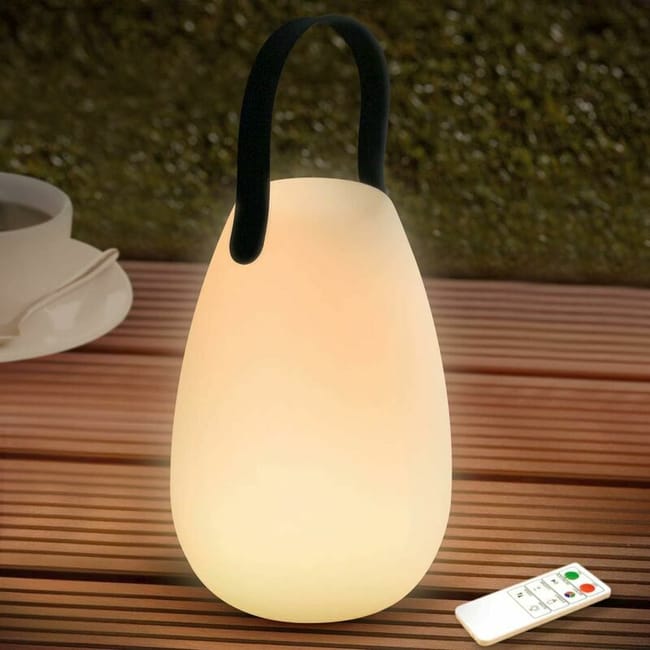 Lampe De Table Led D'Extérieur Rechargeable 15 Couleurs Lampe De Table Sans Fil À Intensité Variable Avec Télécommande 4 Niveaux D'Intensité Ip44 (sku Produit : 95197473 Sku Offre : Lehuamwj688)