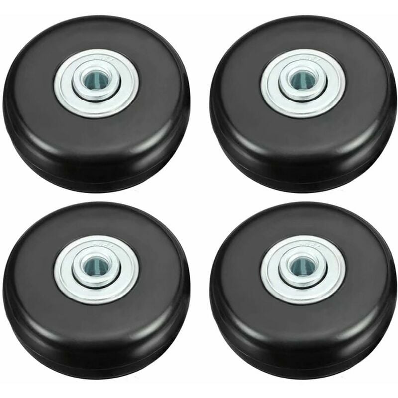 Roulettes Pour Valise, Roulettes De Réparation Robustes De 50 Mm En Caoutchouc Amortissant, Roulettes Universelles De Rechange Pour Le Transport, Lot De 4 Pour Valises