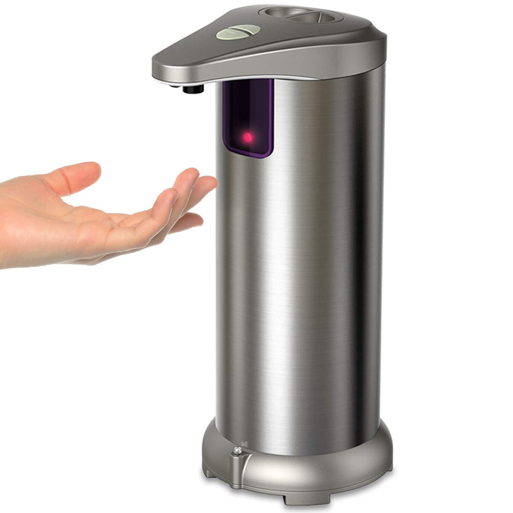 Distributeur De Savon Automatique En Acier Inoxydable, 2 Niveaux De Savon Réglables, Sans Contact, Détecteur De Mouvement Infrarouge, Base Étanche
