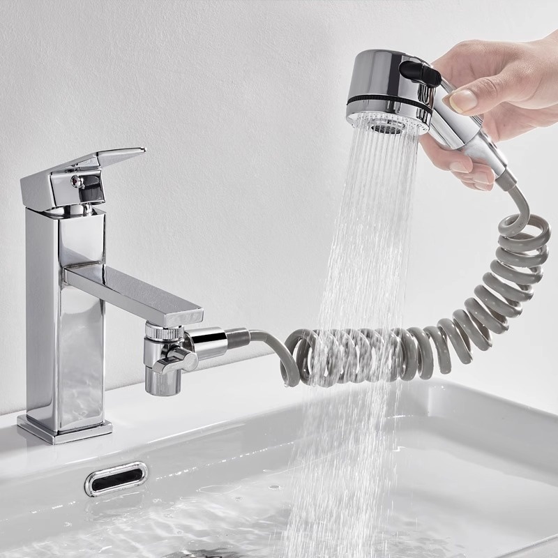 Douchette Universelle Facile Pour Lavabo, Douche Pour Douche, Siphon De Cuisine, Facile À Installer, Fixation Avec Bioadhésif, Pratique Et Compacte