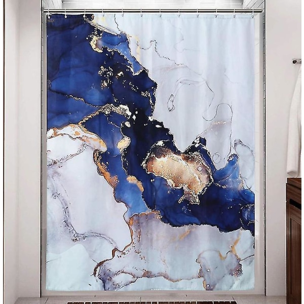 Den Nya Duschdraperier I Tyg Vattentät Baddraperi I Alla Storlekar Bleu Bleu 180230 Cm