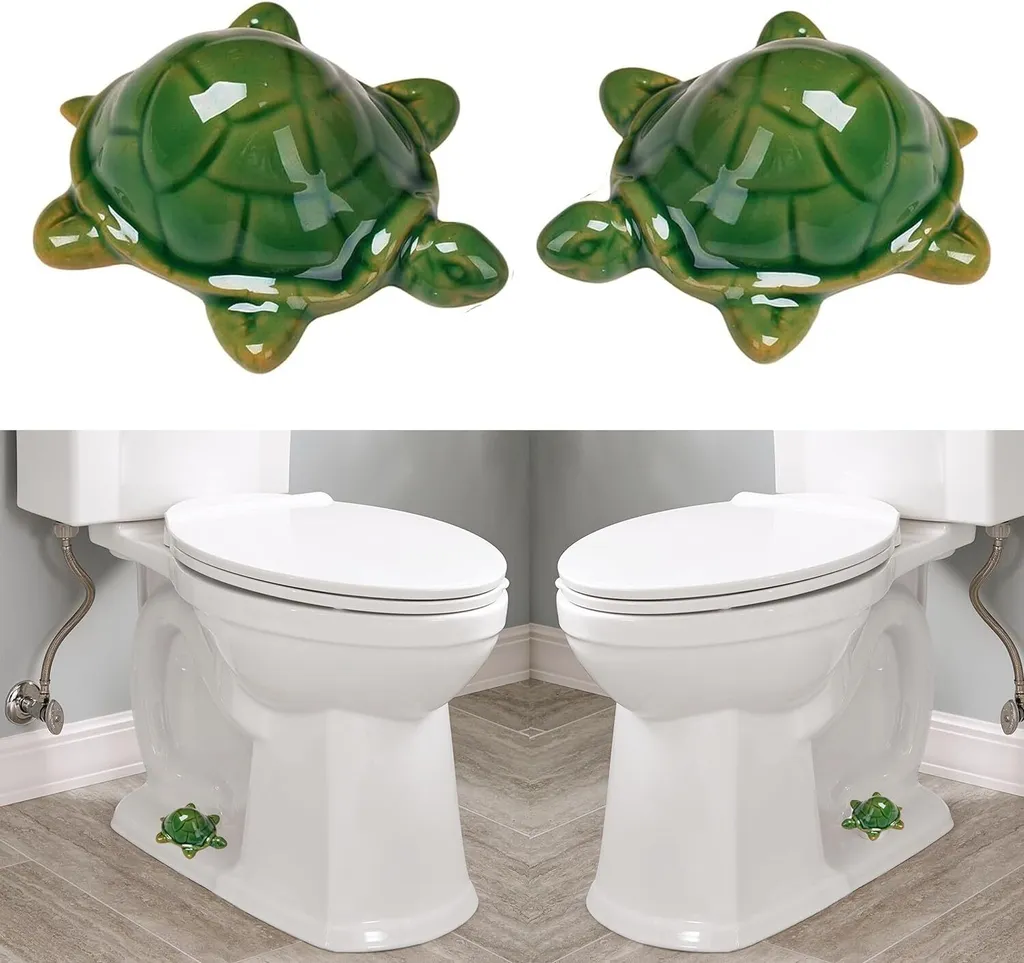 Wc-bolzenkappen, Dekorative Wc-bolzenabdeckungen Mit Schildkrötenmotiv Aus Porzellan, Niedliche Wc-bolzenabdeckungen Für Eine Dekorative Badezimmergestaltung, Einfache Installation, Set Mit 2 (2 Stück