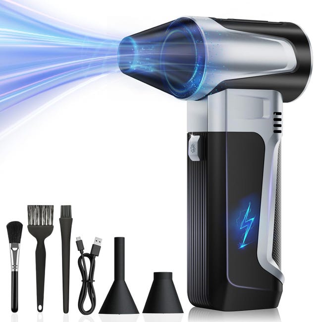 Dépoussiéreur Électronique - 180 000 Tr/min, Dépoussiéreur Électrique Super Puissant, Sans Fil, 3 Vitesses Réglables (sku Produit : 97539226 Sku Offre : Mwj25.9.22-24)