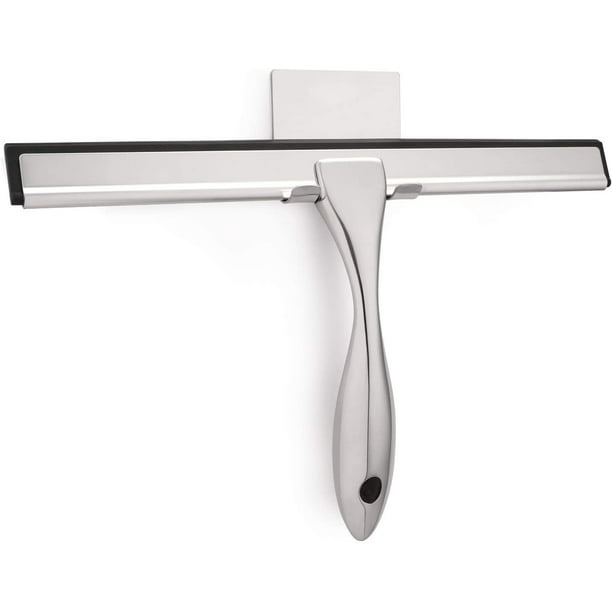 Raclette De Douche Multi-usages Pour Portes De Douche, Salle De Bain, Fenêtres Et Vitres De Voiture - Acier Inoxydable, 35,5 Cm