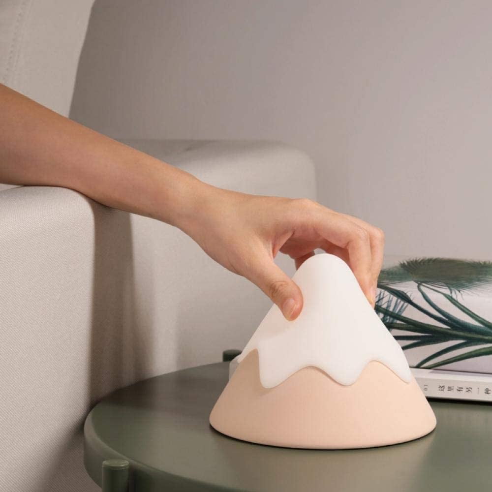 Veilleuse Led En Silicone Pour Enfants, Motif Montagne Enneigée - Racine De Lotus Rose