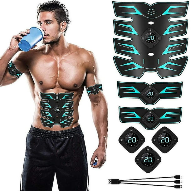 Pcs Ems Stimulator, Electric Muscle Stimulator For Workout With Abdomen Stimulator And Arm/leg/hip Stimulators, Smart Fitness Ems Machine For Men