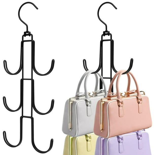 Organisateur De Sac À Main Amerteer (lot De 2) Pour Placard, Support Rotatif En Métal, Gain De Place