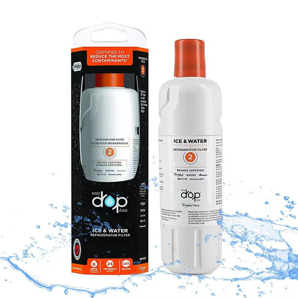 Lot De 2 Filtres À Eau Et À Glace Everydrop De Whirlpool, Edr2rxd2