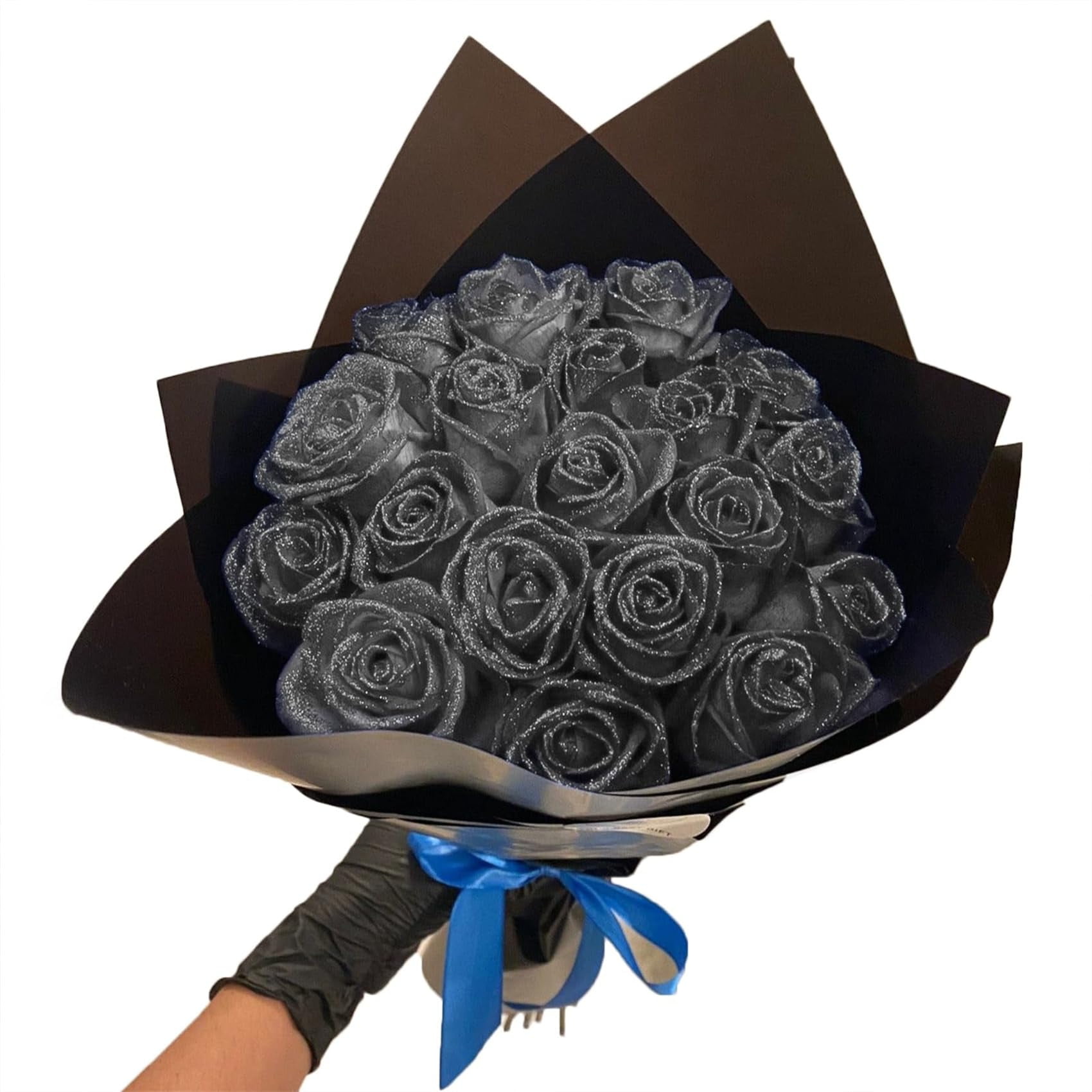 Bouquet De 10 Roses Pailletées, Bouquet De Roses Artificielles, Bouquet Éternel De Roses Pailletées Avec Tige, Bouquet À Composer Soi-même, Bouquet De Roses Artificielles Brillantes, Cadeau D'Amour