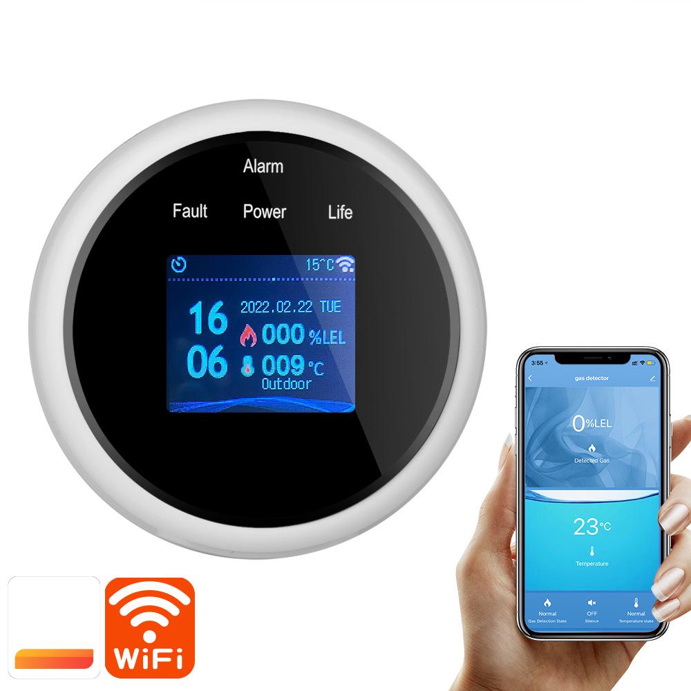 Détecteur De Fumée Connecté Sans Fil Smart Home Détecteur De Fuite De Gaz Détecteur De Gaz Capteur De Gaz Sans Fil