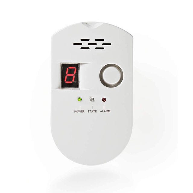 Détecteur De Gaz, Détection De Fuite De Gaz Gpl/gaz Naturel/gaz De Charbon, Avec Alarme Et Affichage Led, Méthane Combustible, Propane