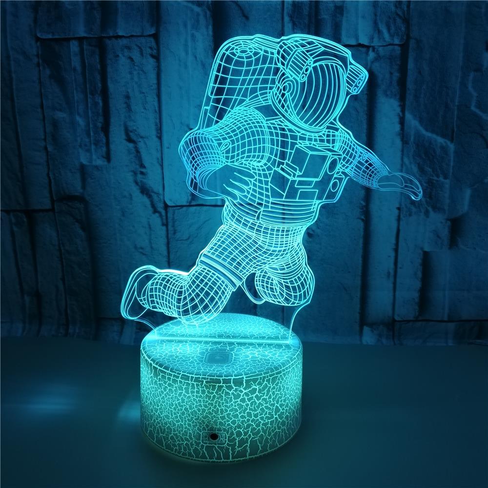 Lámpara De Ilusión Óptica De Astronauta 3d, Luz Nocturna Led, Easehome, Lámpara De Noche Con Ilusiones Ópticas, Lámpara De Noche Táctil De 7 Colores, Mesa De Dormitorio, Luz Nocturna Infantil Art Deco