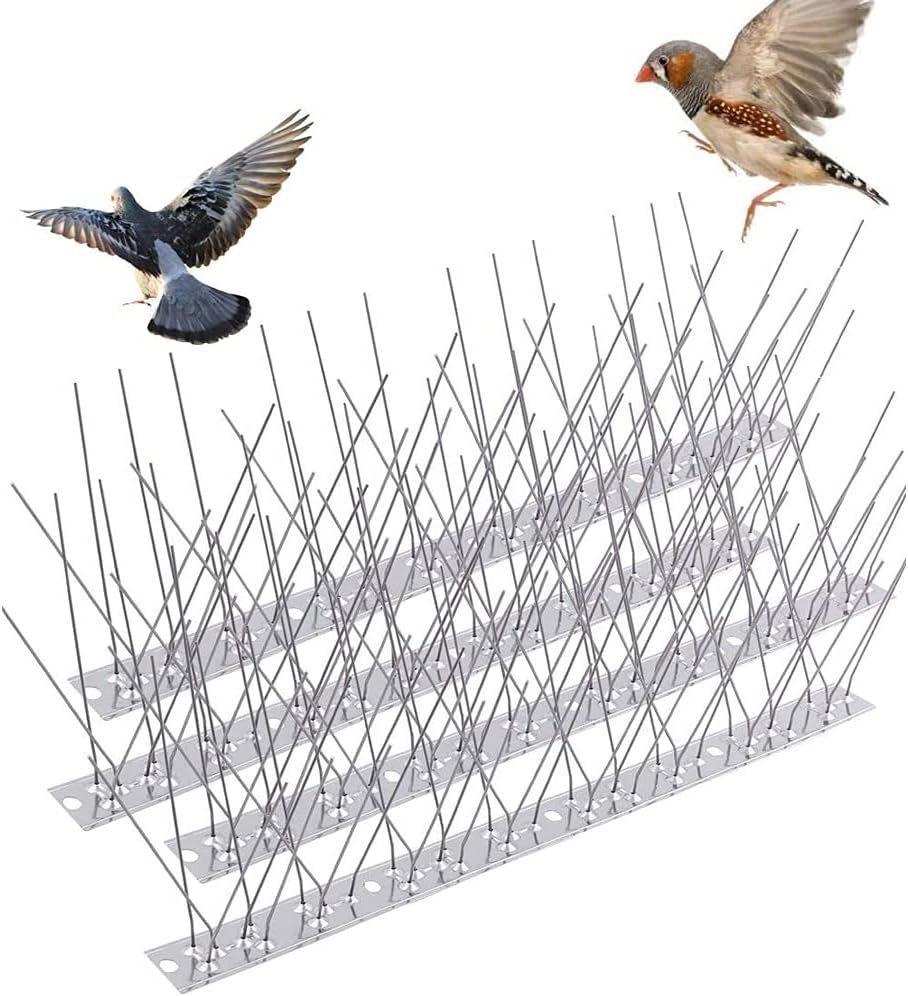 Lot De 4 Pics Anti-pigeons En Acier Inoxydable, Pour Toits De Balcons Et Fenêtres, 33 Cm