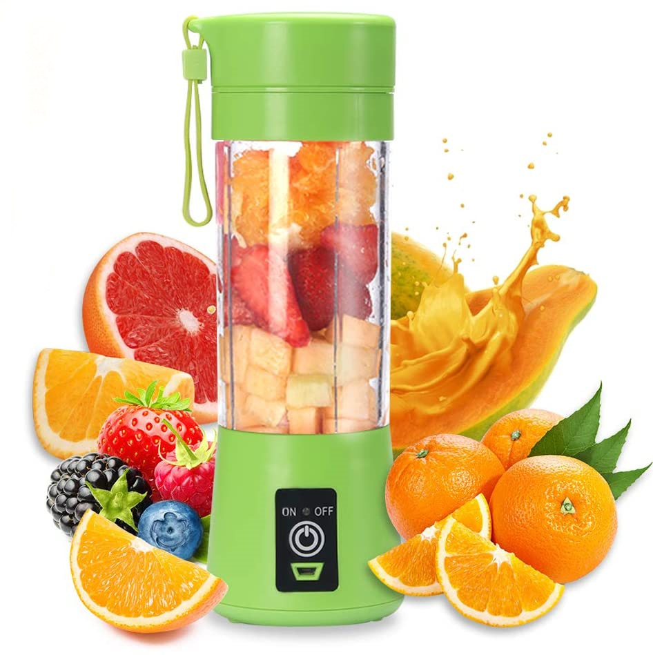 Portable Juicer, Usb Electric Blender, Portable Mini Blender For Shakes And Smoothies, 380ml Juice Blender With Six Blades Ideal For Blending