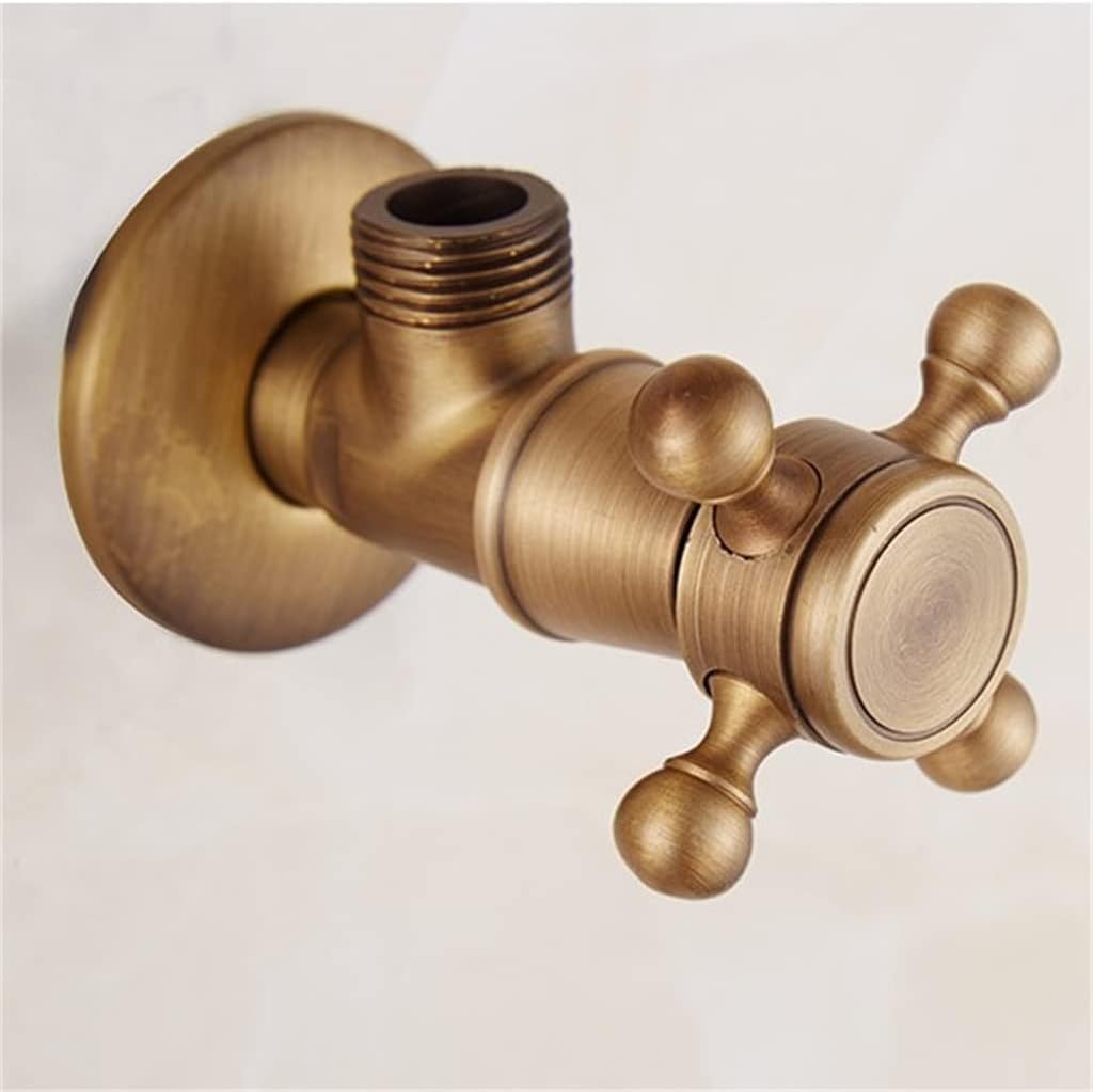 Interrupteur De Vanne D'Arrêt D'Eau En Cuivre Antique Croix Ronde Antique