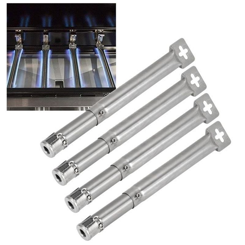 Brûleurs De Barbecue - Tube En Acier Inoxydable - Longueur Réglable 30,5-44,5 Cm - 4 Pièces - Antirouille