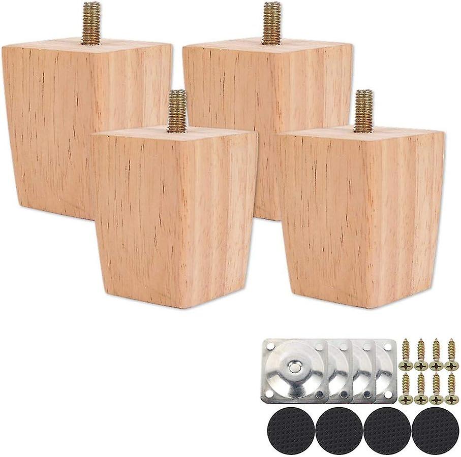 Height Sofa Legs Wooden Furniture Legs,set Of 4 Wood Sofa Legs Solid Replacement Furniture Legs Armchair Cabinet Feet