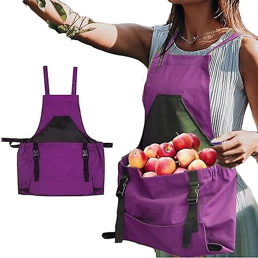 Fcouiid Harvest Apple Picking Bag - Waterproof 600d Fruit Storage Apron Pouch For Outdoor Orchard, Farm, Garden,